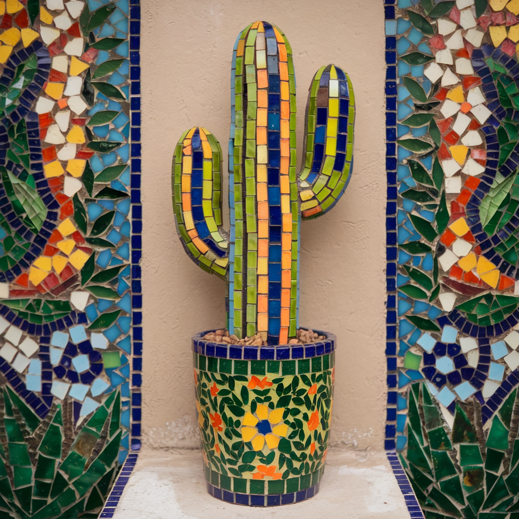 BEGINNERS MOSAIC CLASS - CACTUS IN A POT - MALENY